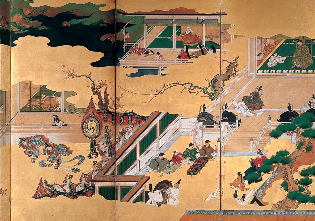 photoPart of the series of screens depicting the Tale of Genji