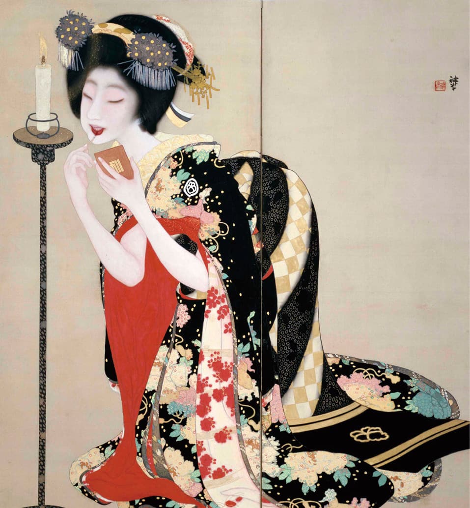 photo“Kuchibeni” (lipstick) by Shinso Okamoto (1918)